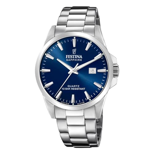 Festina Uhr Für Herren F20024/3 Swiss Made Silber Edelstahl Case SilberEdelstahl Band von Festina