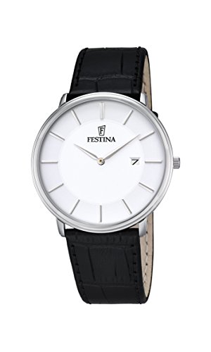 Festina Herren Analog Quarz Uhr mit Leder Armband F6839/2 von Festina