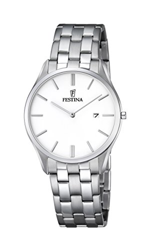 Festina Herren Analog Quarz Uhr mit Edelstahl Armband F6840/2 von Festina