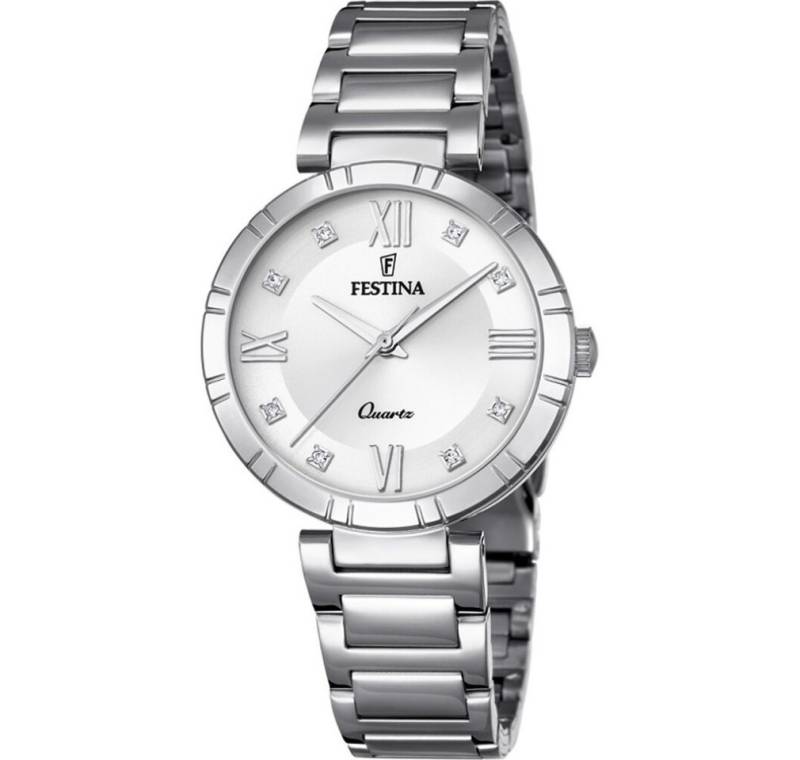 Festina Luxusuhr Festina Damen Analog Quarz Uhr mit Edelstahl Armband F16936/A von Festina