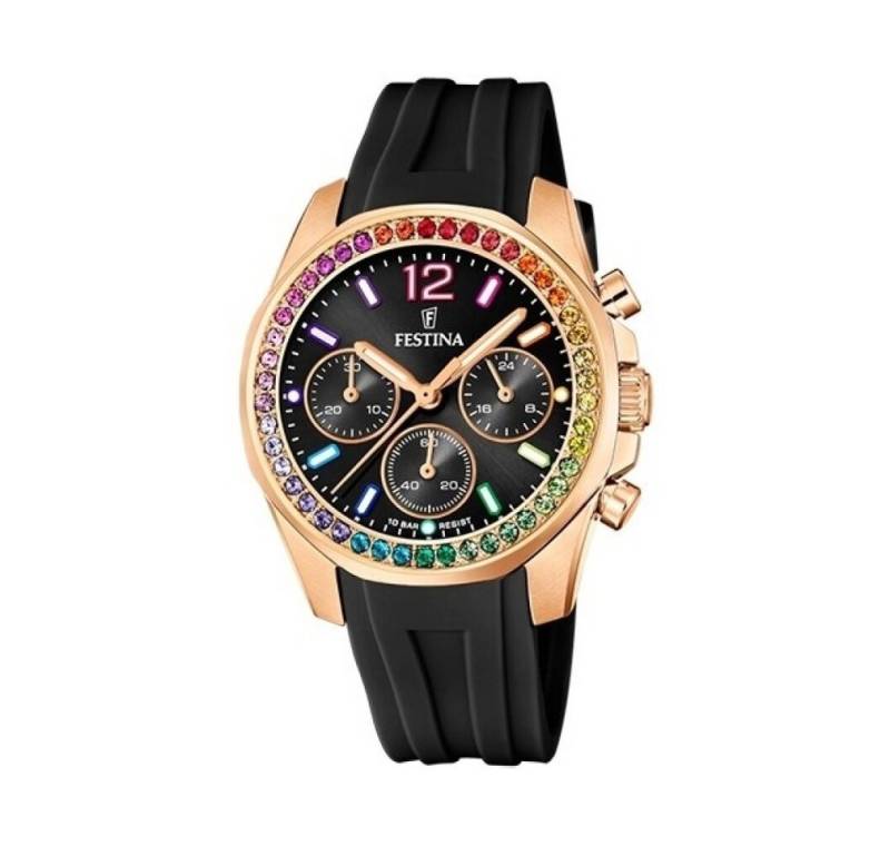 Festina Luxusuhr Festina Damen Analog Quarz Uhr mit Gummi Armband F20611/3 von Festina