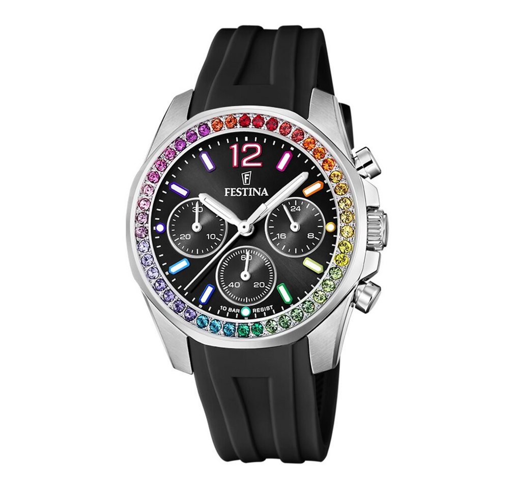 Festina Luxusuhr Damen. Analog Quarz Uhr mit Gummi Armband F20610/3 Festina Luxusuhr Damen. Analog Quarz Uhr mit Gummi Armband F20610/3 von Festina