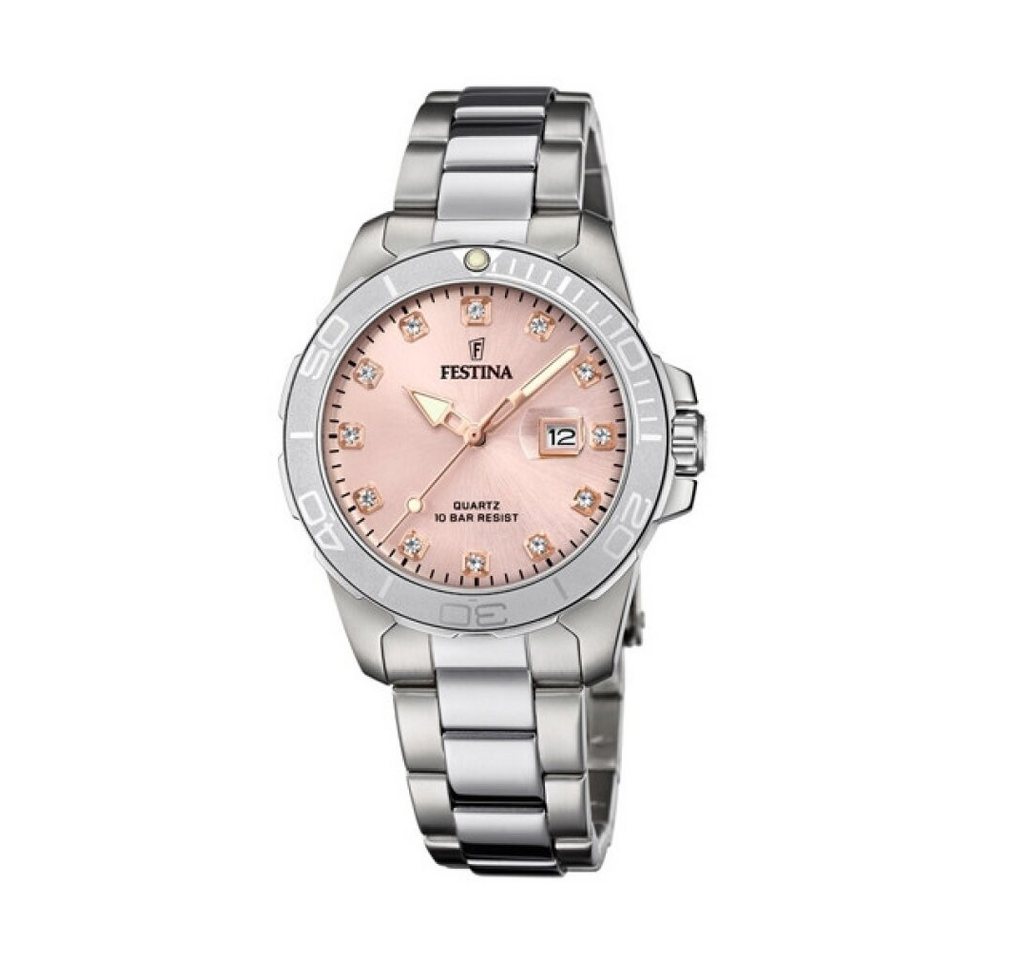 Festina Luxusuhr Festina Damen Analog Quarz Uhr mit Edelstahl Armband F20503/2 von Festina