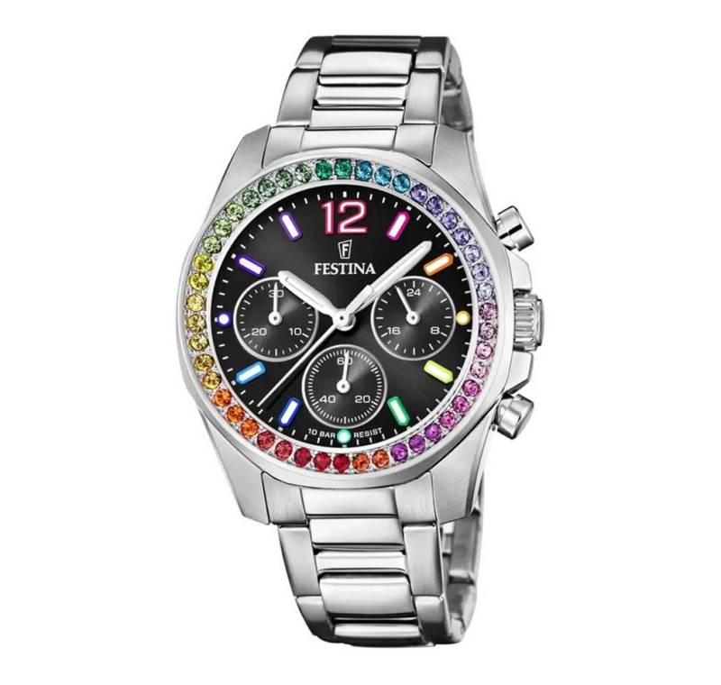 Festina Luxusuhr Festina Damen Analog Quarz Uhr mit Edelstahl Armband F20606/3 von Festina