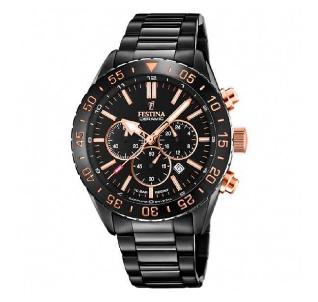 Festina Luxusuhr Festina Herren Analog Quarz Uhr mit Edelstahl Armband F20577/1 von Festina