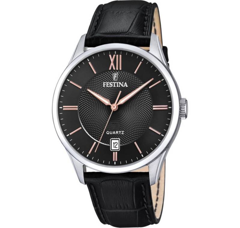 Festina Luxusuhr Festina Herren Analog Quarz Uhr mit Leder Armband F20426/6 von Festina