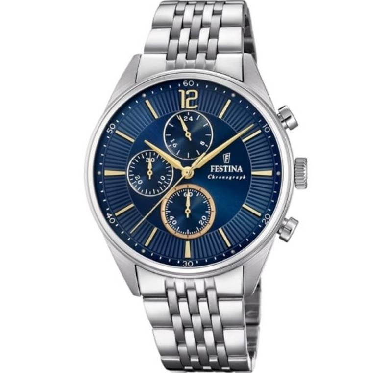 Festina Luxusuhr Festina Herren Chronograph Quarz Uhr mit Edelstahl Armband F20285/3 von Festina
