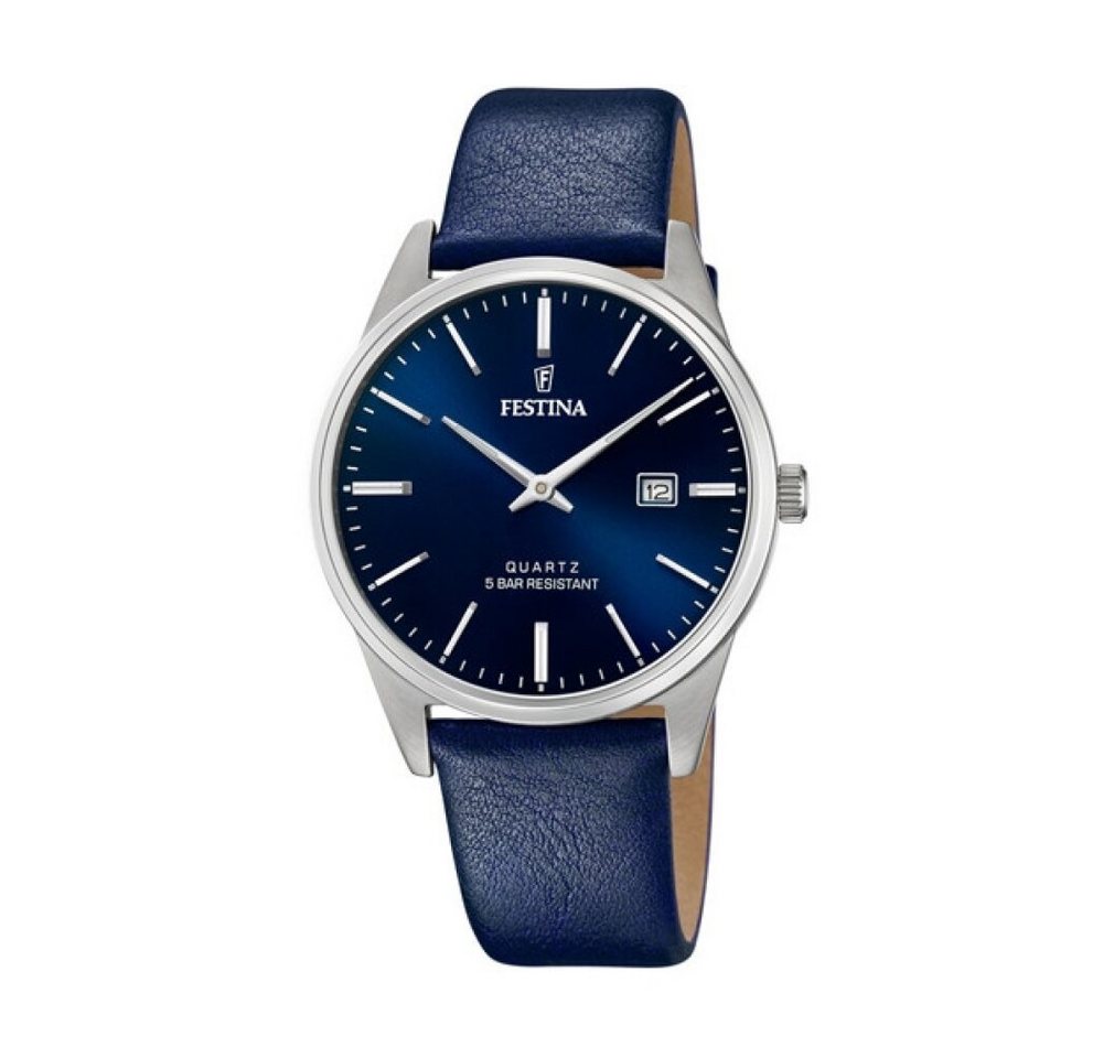 Festina Luxusuhr Herren Analog Quarz Uhr mit Leder Armband F20512/3 von Festina