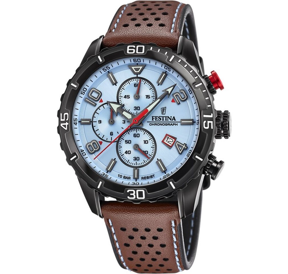 Festina Luxusuhr Herren Analog Quarz Uhr mit Leder Armband F20519/1 von Festina