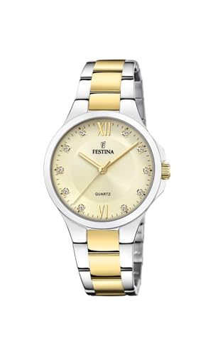 Festina Damen Analog Quarz Uhr mit Edelstahl Armband F20618/1 von Festina