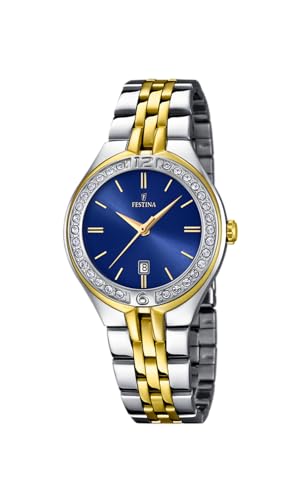 Festina Damenuhr F16868/3 Mademoiselle Gehäuse aus Edelstahl 316L Multi Armband aus Edelstahl 316L, blau, Armband von Festina