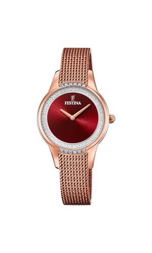 Festina Damen Analog Quarz Uhr mit Edelstahl Armband F20496/1 von Festina