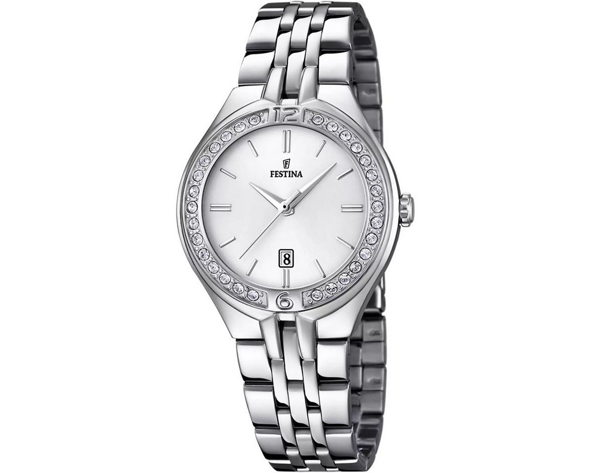 Festina Quarzuhr Damen-Uhr Mademoiselle Analog Quarz Edelstahl-Armband F16867/1 von Festina