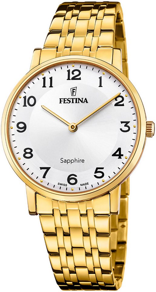Festina Quarzuhr F20046/1, Armbanduhr, Damenuhr, Herrenuhr, Swiss Made, Edelstahlarmband, analog Festina Quarzuhr F20046/1, Armbanduhr, Damenuhr, Herrenuhr, Swiss Made, Edelstahlarmband, analog von Festina
