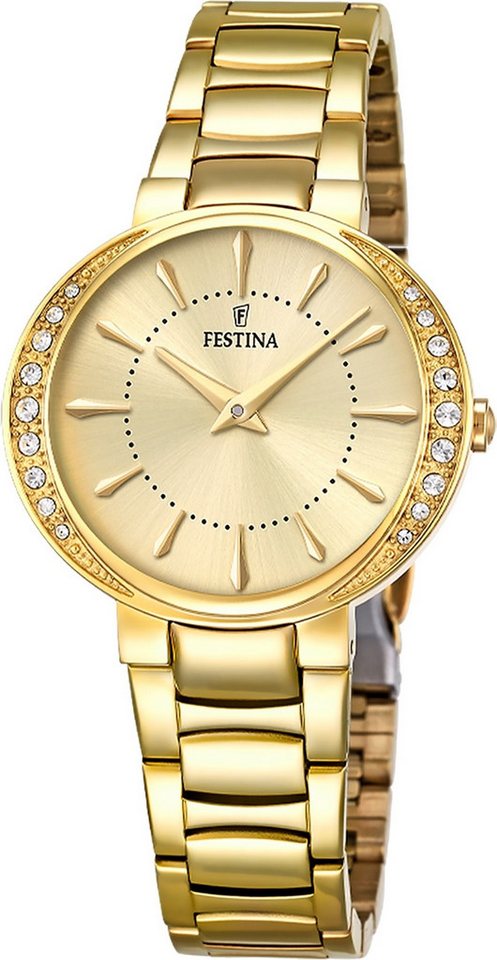 Festina Quarzuhr Festina Damenuhr Boyfriend Armbanduhr, (Analoguhr), Damen Armbanduhr rund, Edelstahlarmband silber, Casual von Festina