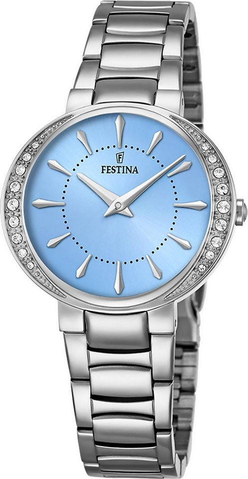 Festina Quarzuhr Festina Damenuhr Boyfriend Armbanduhr, (Analoguhr), Damen Armbanduhr rund, Edelstahlarmband silber, Casual von Festina