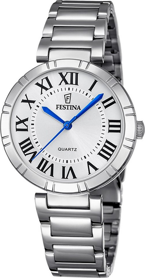 Festina Quarzuhr Festina Damenuhr Mademoiselle Armbanduhr, (Analoguhr), Damen Armbanduhr rund, Edelstahlarmband silber, Fashion von Festina