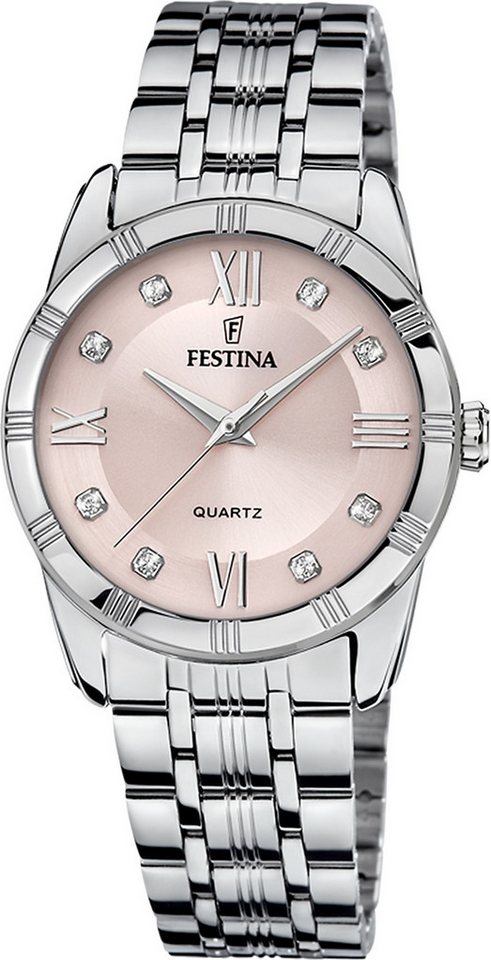 Festina Quarzuhr Festina Damenuhr Mademoiselle Armbanduhr, (Analoguhr), Damen Armbanduhr rund, Edelstahlarmband silber, Fashion von Festina