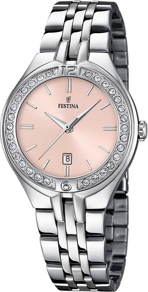 Festina Quarzuhr Festina Damenuhr Mademoiselle Armbanduhr, (Analoguhr), Damen Armbanduhr rund, Edelstahlarmband silber, Fashion von Festina