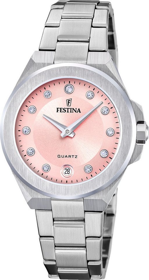 Festina Quarzuhr Festina Damenuhr Mademoiselle Armbanduhr, (Analoguhr), Damen Armbanduhr rund, Edelstahlarmband silber, Fashion von Festina