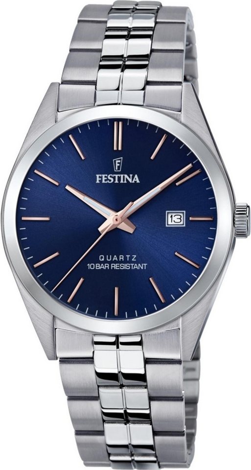 Festina Quarzuhr Festina Stahlband klassisch F20437/B Herrenarmbanduhr von Festina