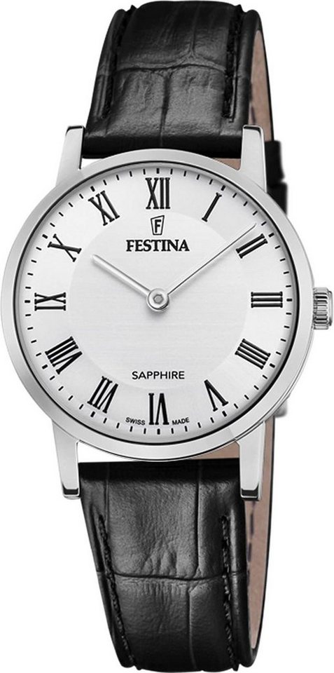 Festina Quarzuhr Festina Swiss Made F20013/2 Damenarmbanduhr von Festina