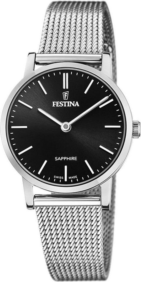 Festina Quarzuhr Festina Swiss Made F20015/3 Damenarmbanduhr von Festina