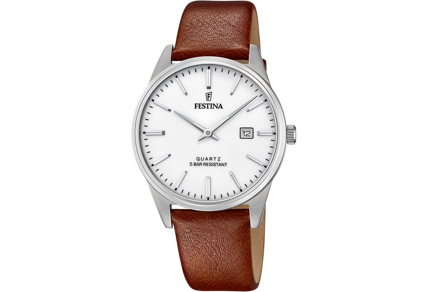 Festina Quarzuhr Herren-Uhr Klassik Analog Quarz Leder-Armband F20512/2 von Festina