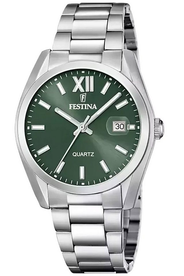 Festina Quarzuhr Quarz Stahl/Dunkelgrün von Festina