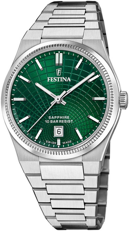 Festina Quarzuhr Rive Collection F20051/5, Armbanduhr, Damenuhr, Herrenuhr, Swiss Made, Edelstahlarmband, analog Festina Quarzuhr Rive Collection F20051/5, Armbanduhr, Damenuhr, Herrenuhr, Swiss Made, Edelstahlarmband, analog von Festina