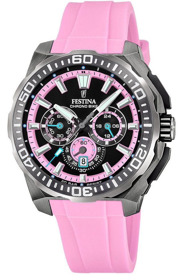 Festina Quarzuhr Schwarz/Rosafarben von Festina