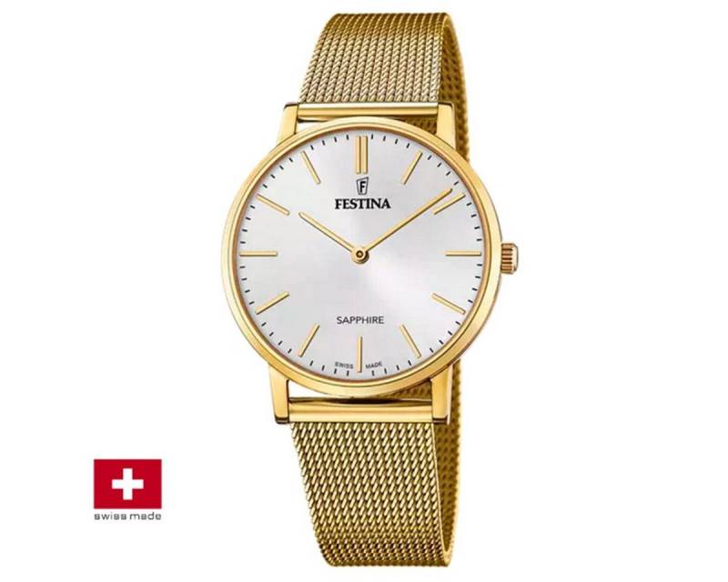 Festina Schweizer Uhr Festina Herrenarmbanduhr F20022/1 Edelstahl, (1-tlg) von Festina