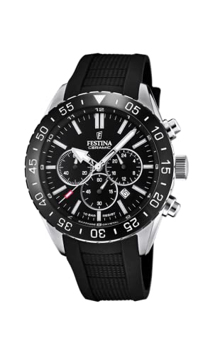 Festina Herren Analog Quarz Uhr mit Silikon Armband F20515/2 von Festina