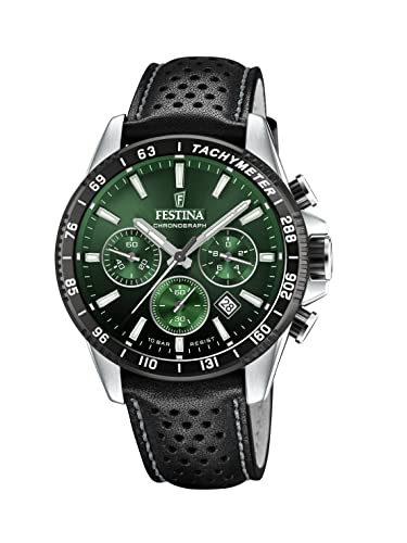 Festina Herren Analog Quarz Uhr mit Leder Armband F20561/5 von Festina