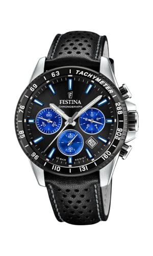 Festina Herren Analog Quarz Uhr mit Leder Armband F20561/6 von Festina