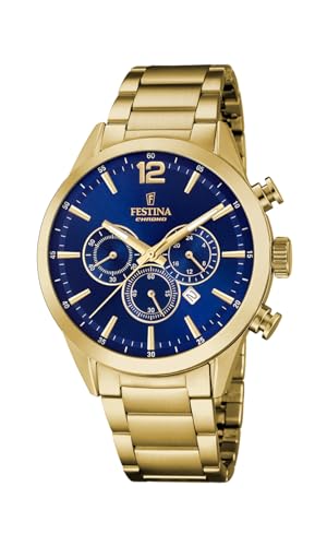 Festina Herren Uhr Timeless Chronograph Edelstahl 316l Armband von Festina