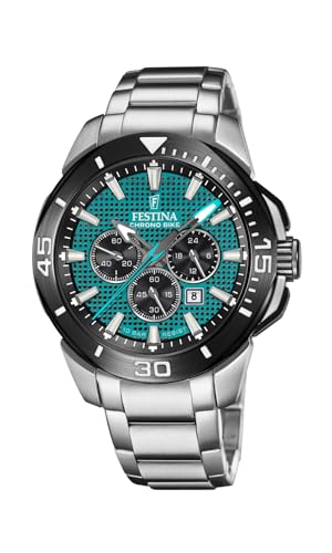 Festina Herren Analog Quarz Uhr mit Edelstahl Armband F20641/3 von Festina