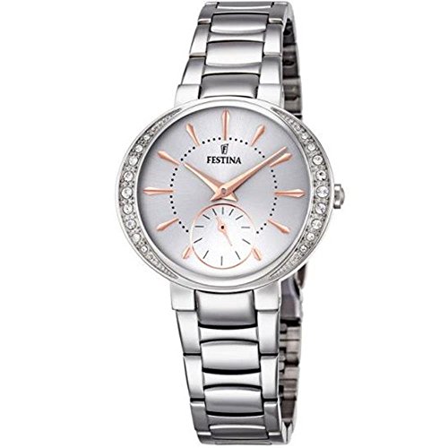 Festina Damen Analog Quarz Uhr mit Edelstahl Armband F16909/1 von Festina