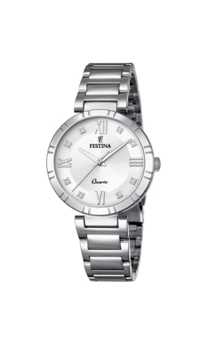 Festina Damen Analog Quarz Uhr mit Edelstahl Armband F16936/A von Festina