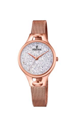 Festina Uhr Für Damen F20333/1 Mademoiselle Gold Edelstahl Case RoségoldEdelstahl Band von Festina