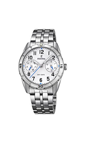 Festina Unisex Analog Quarz Uhr mit Edelstahl Armband F16908/1 von Festina