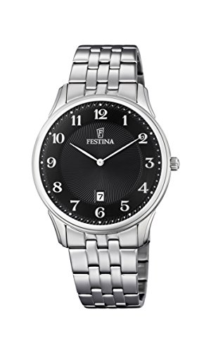 Festina Unisex Analog Quarz Uhr mit Edelstahl Armband F6856/4 von Festina