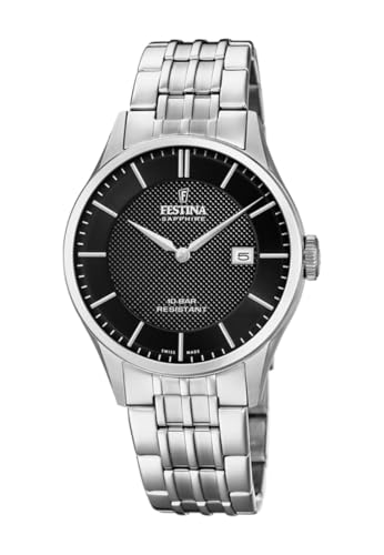 Festina Uhr Für Herren F20005/4 Swiss Made Silber Edelstahl Case SilberEdelstahl Band von Festina