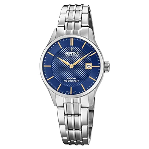 Festina Uhr Für Damen F20006/3 Swiss Made Silber Edelstahl Case SilberEdelstahl Band von Festina