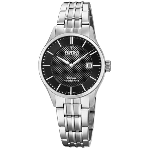 Festina Uhr Für Damen F20006/4 Swiss Made Silber Edelstahl Case SilberEdelstahl Band von Festina