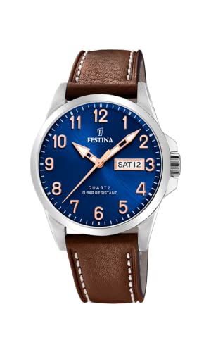 Festina Herren Uhr Klassik Leder Armband von Festina