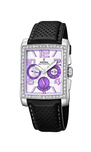 Festina Watches Damen Uhr analog Quarzwerk mit Leder Armband F16362/U von Festina