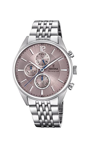 Festina Herren Chronograph Quarz Uhr mit Edelstahl Armband F20285/2 von Festina