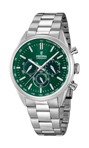 Relojes Festina Herren Analog Quarz Uhr mit Edelstahl Armband F16820/R von Festina