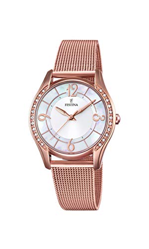 Festina Damen Analog Quarz Smart Watch Armbanduhr mit Edelstahl Armband F20422/1 von Festina